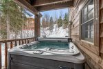 Private hot tub to soak after a day on the mountain
